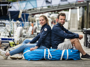 Violette Dorange et Alan Roberts ensemble sur la Transat en Double 2021