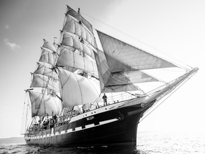 Le Belem de retour en Atlantique à La Rochelle