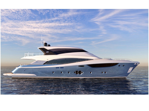 Le MCY 105 Skylounge : nouveau yacht de 32 mètres avec flybridge fermé
