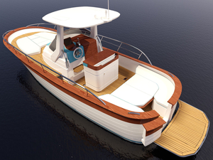 Gozzi Mimì finalise les derniers détails de la toute nouvelle Libeccio 8.5 Walkaround