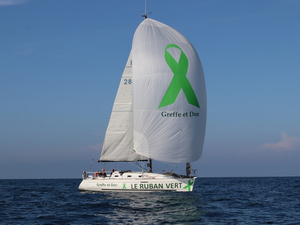 Transquadra : Paul Codron naviguera sous les couleurs du Ruban Vert pour l'association Transhépate