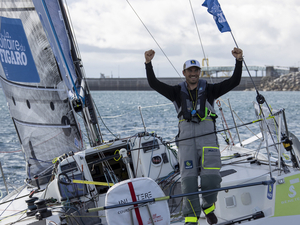 La Solitaire du Figaro : Pierre Quiroga, premier en Baie de Morlaix