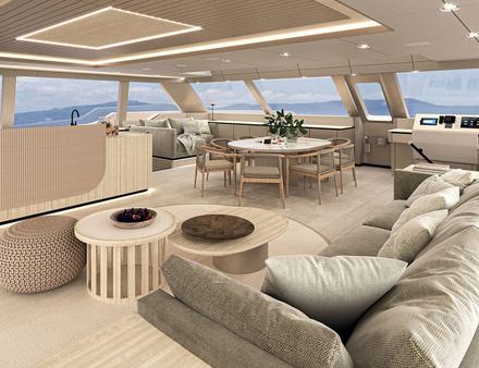 Le design intérieur du Sunreef 80 Power a été récompensé par les DNA Paris Design Awards côtoyant au palmarès, aménagements de musées, galeries d'art et plus beaux hôtels au monde. Nautisme Article
