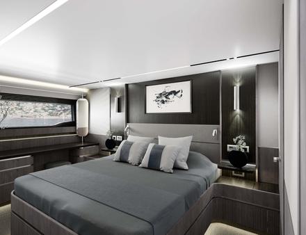Kelly Hoppen, en charge du design intérieur, élabore son nouveau style de décoration "Indulgence" dans chaque espace : la création d'un intérieur moderne et élégant. Nautisme Article