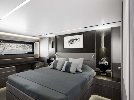 Kelly Hoppen, en charge du design intérieur, élabore son nouveau style de décoration "Indulgence" dans chaque espace : la création d'un intérieur moderne et élégant. Nautisme Article