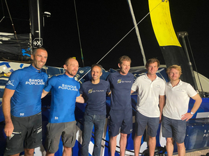 Transat Jacques Vabre : le podium des Ultime réuni au ponton d'honneur