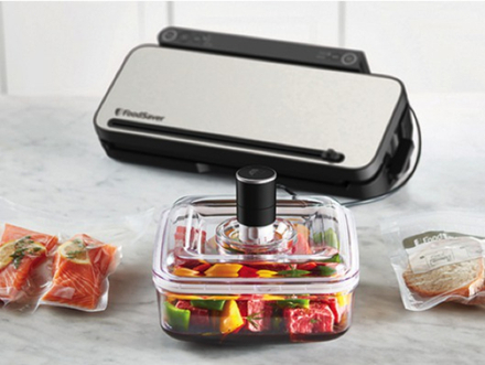 Le foodsaver&reg; : sous plastiques ou dans des boites r&eacute;sistantes au vide