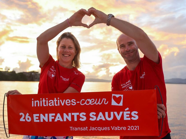 Samantha Davies et Nicolas Lunven (Initiatives Coeur) Nautisme Article