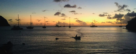 Chatham bay, Union Island, Antilles : le mouillage idéal. Faut pas rêver ! 