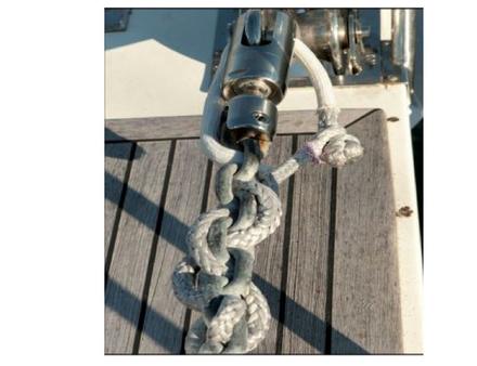 Le système de sécurité du Power Ball mis au point par « The Yachter » avec la complicité de la société Cousin Trestec et du dynema. La version de PretAixte est plus... agricole. Nautisme Article