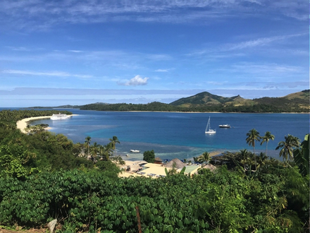 PretAixte (presque) seul au mouillage de Blue Lagoon, Nanuya Lailai dans l'archipel des Yasawas à l'ouest des Fidji