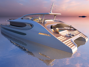 Rossinavi présente son nouveau catamaran futuriste : Oneiric