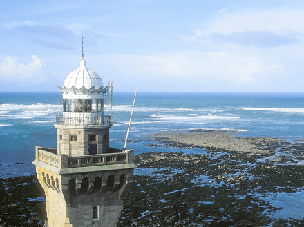 Vue aérienne du phare d'Eckmühl Vue aérienne du phare d'Eckmühl