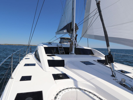 Trinquette sur enrouleur à poste à bord du Privilège 510 Signature Trinquette sur enrouleur à poste à bord du Privilège 510 Signature