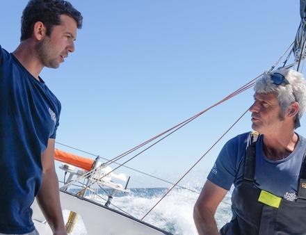 Guirec Soudée avec son coach Seb Audigane Nautisme Article