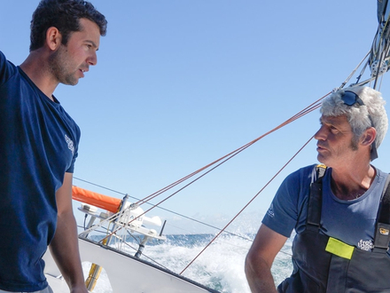 Guirec Soudée avec son coach Seb Audigane