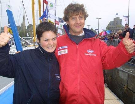 Ellen MacArthur et Laurent Bourgnon en 2002 Nautisme Article