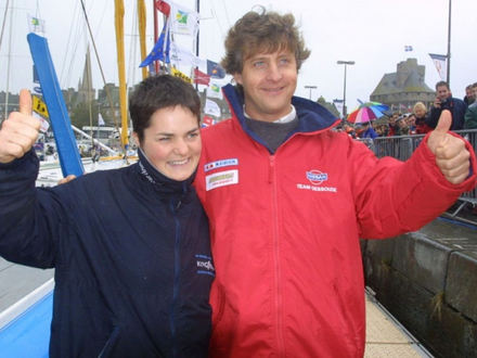 Ellen MacArthur et Laurent Bourgnon en 2002 Ellen MacArthur et Laurent Bourgnon en 2002