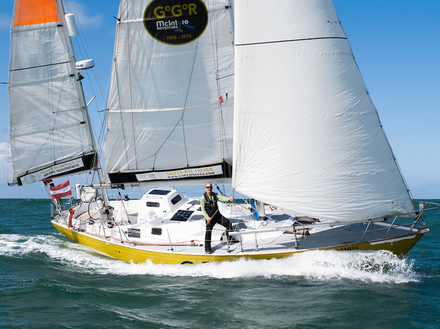 Le concurrent de la GGR 2022 Michael Guggenberger (AUTRICHE) à bord de son BISCAY 36 NURI Nautisme Article