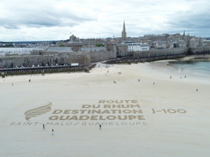 J-100 avant le départ de La Route du Rhum - Destination Guadeloupe 2022