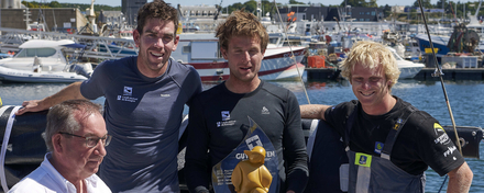 Le podium de l'édition 2022, en compagnie du maire de Concarneau, Marc Bigot
