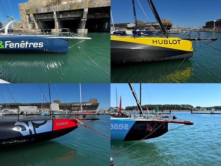 Une histoire d'étraves et de générations entre Nexans-Arts&Fenêtres (2015), Hublot (2019), Charal (Manuard 2022) et Malizia Sea Explorer (VPLP 2022)