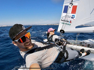 VOILE OLYMPIQUE 470 : Camille Lecointre et Jeremie Mion sont de retour à l'entraînement