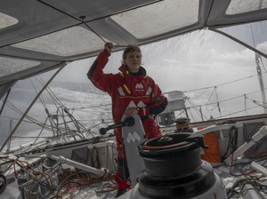 Isabelle Joschke et l'IMOCA MACSF prêts pour le Défi Azimut Lorient Agglomération