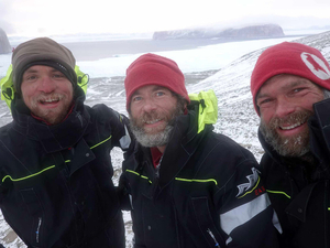 Sébastien Roubinet, Jimmy Hery et Eric André, les premiers hommes à passer au nord de toutes les îles et terres canadiennes et groenlandaises