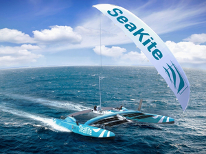 Navigation décarbonée : le SeaKite d'Yves Parlier en test grandeur nature à Arcachon