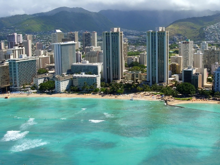 Waikiki beach, à demi-heure de Pearl Harbor