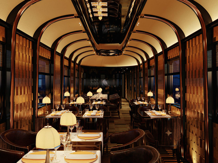 L'intérieur du train Orient-Express conçu par Maxime Dangeac L'intérieur du train Orient-Express conçu par Maxime Dangeac