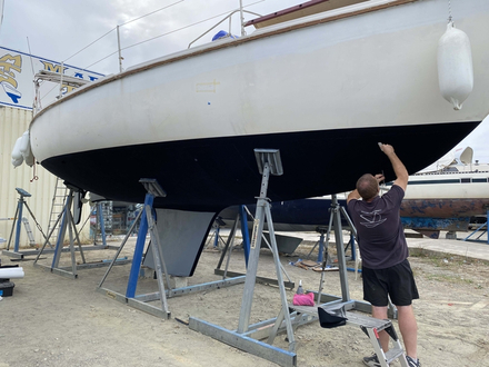 Carène recouverte d'un film Finsulate