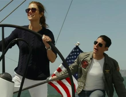Jennifer Connellyet Tom Cruise à bord d'un J/125 dans "Top Gun - Maverick" - Nautisme Article