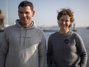 Le binôme Isabelle Joschke – Pierre Brasseur à bord de l'IMOCA MACSF en 2023