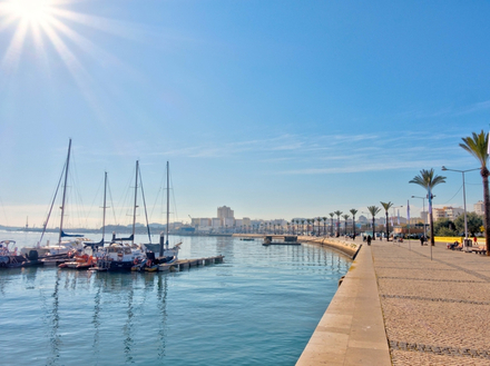Balade sur le front de mer près de la marina