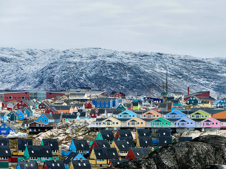 Ilulissat au Groenland, chef lieu de la municipalité d'Avannaata