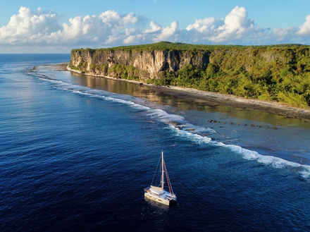 Lagon de Rangiroa dans l'archipel des Tuamotu