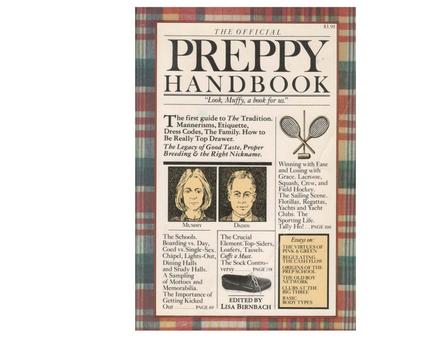 Consécration en 1980 : Seabgo citée dans le légendaire "Official Preppy Handbook" qui détaille avec humour les attributs indispensables de l'étudiant moderne. Nautisme Article