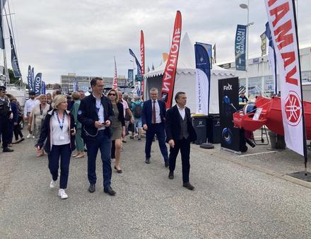 Germain Stoldick, directeur du salon, lors de l'inauguration. Nautisme Article