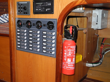 Extincteur proche du tableau électrique