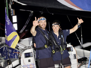 Corentin Horeau et Pauline Courtois (Mutuelle Bleue) 3e de la Transat Paprec (avant jury) !