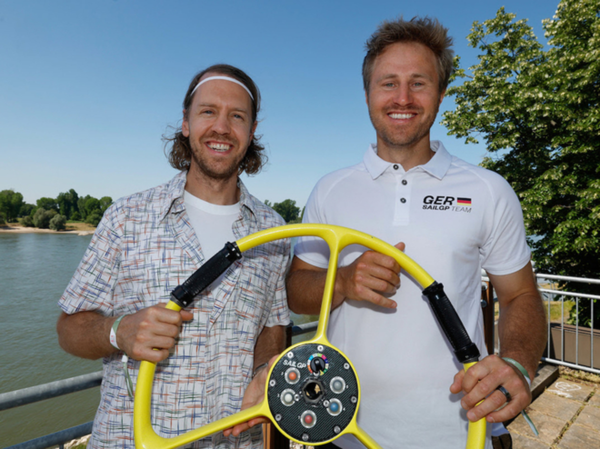 Sebastian Vettel und Eric Hale geben die Gründung des deutschen SailGP-Teams bekannt