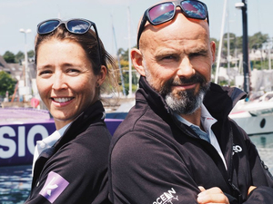 Erwan Le Roux en double mixte avec Audrey Ogereau sur la Transat Jacques Vabre