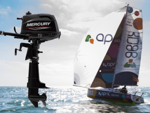 Matéo Le Calvic, skipper mini APRIL Marine, partenaire de Mercury Marine