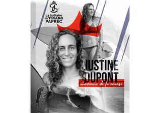 La surfeuse Justine Dupont, marraine de la Solitaire du Figaro Paprec 2023