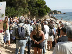  Manifestation contre un projet de coffre d'amarrage pour yachts à Ajaccio
