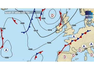 La Solitaire du FIGARO PAPREC - Météo du lundi 21 août