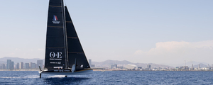 Premier vol de l'AC40 Orient Express Racing Team à Barcelone
