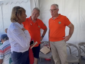 Visite du Président National de la SNSM sur le stand SNSM au Cannes Yachting Festival